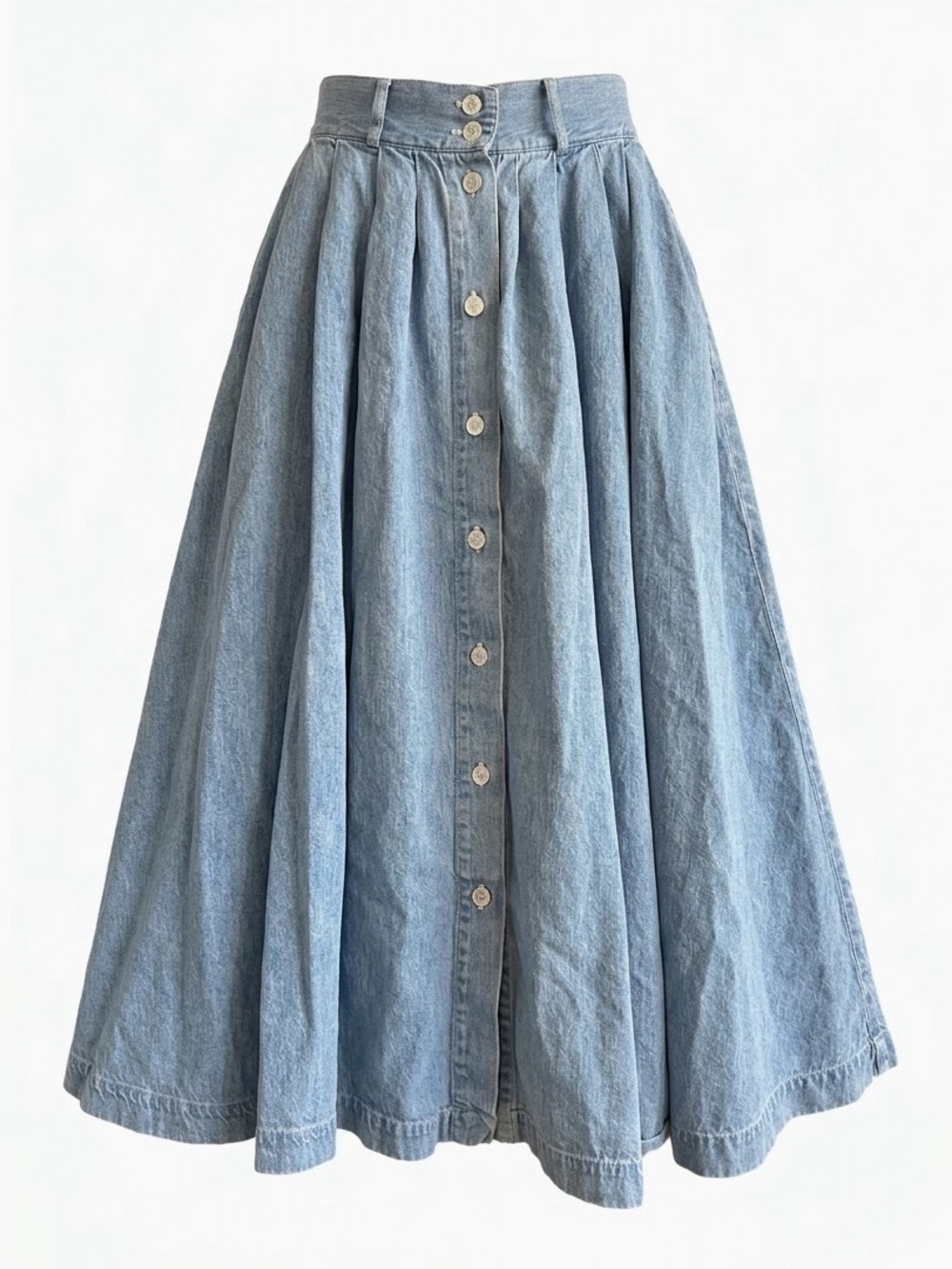 Vintage 80s/90s GUESS Jeans by Georges Marciano Pleated Denim Skirt